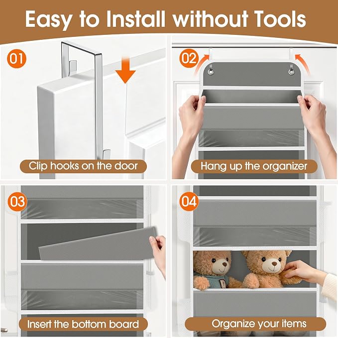 Over The Door Organizer Storage behind Door Hanging Organizer - Image 3