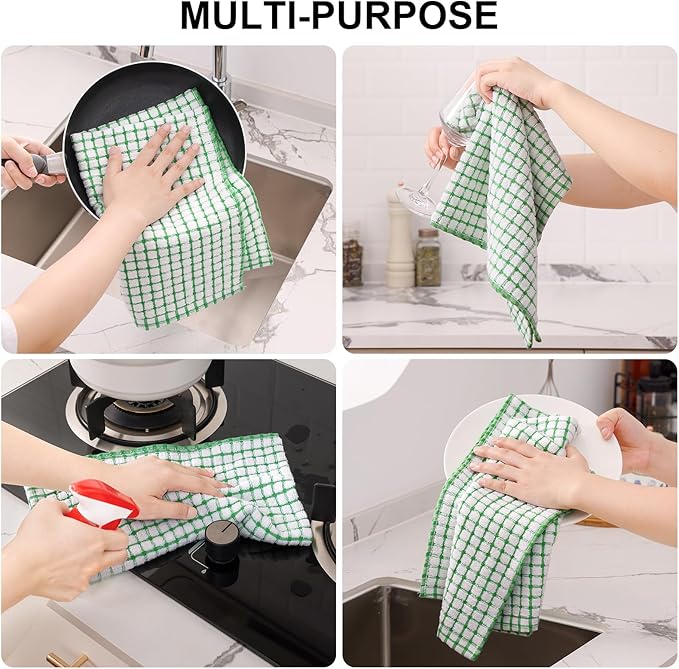 Kitinjoy Cotton 6 Pack Terry Kitchen Towels - Image 4
