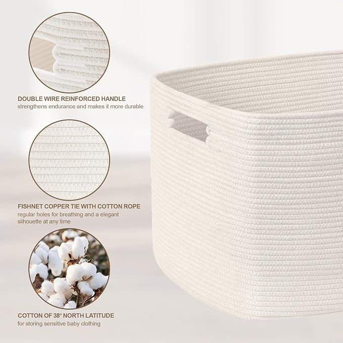 100L Extra Large Woven Laundry Basket Hamper - Image 6