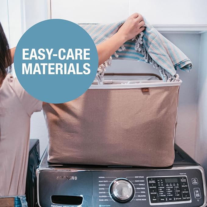 Collapsible Fabric Laundry Basket Premium, 2 Pack - Image 6