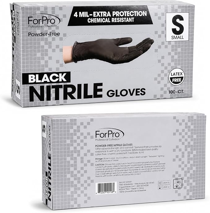 ForPro Disposable Nitrile Gloves, Chemical Resistant, Powder-Free, Latex-Free - Image 3