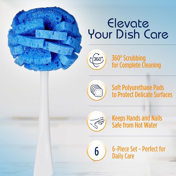 COMPAC HOME Dish Wand Kitchen Sponge | Effectively Clean China Dishes and - Image 5