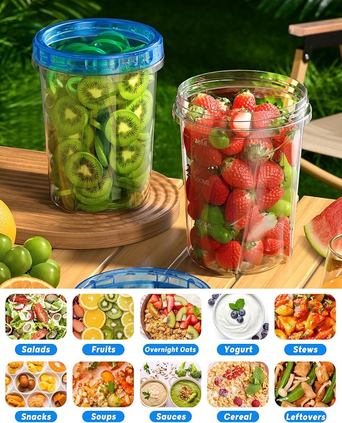 BiuLeon 12 Pack-33oz Freezer Storage Containers, Plastic Food Storage Containers - Image 6