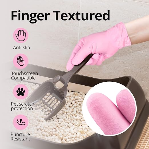 SwiftGrip Pink Nitrile Gloves, Industrial Gloves Disposable Latex Free - Image 4