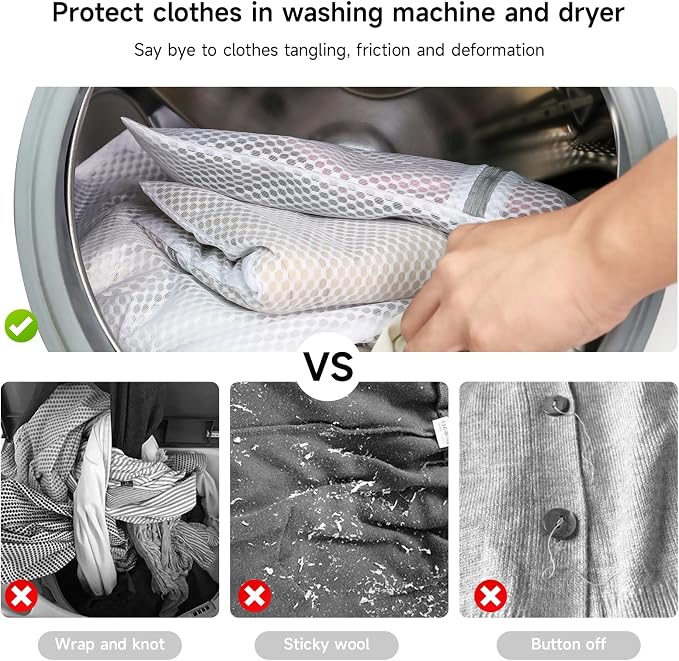 GOGOODA Mesh Laundry Bags for Delicates, 5 Set - Image 5