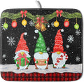Merry Christmas Dish Drying Mat Black Gnomes Dish Drainer Mats 16x18 Inch by Giwawa