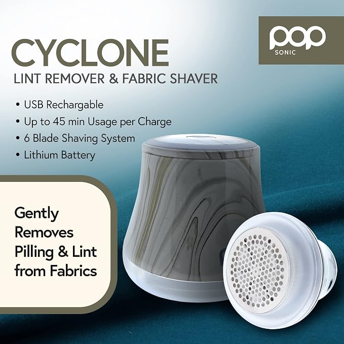 Fabric Shaver, Lint Remover Electric – Rechargeable, 6 Blade System, Fabric - Image 2