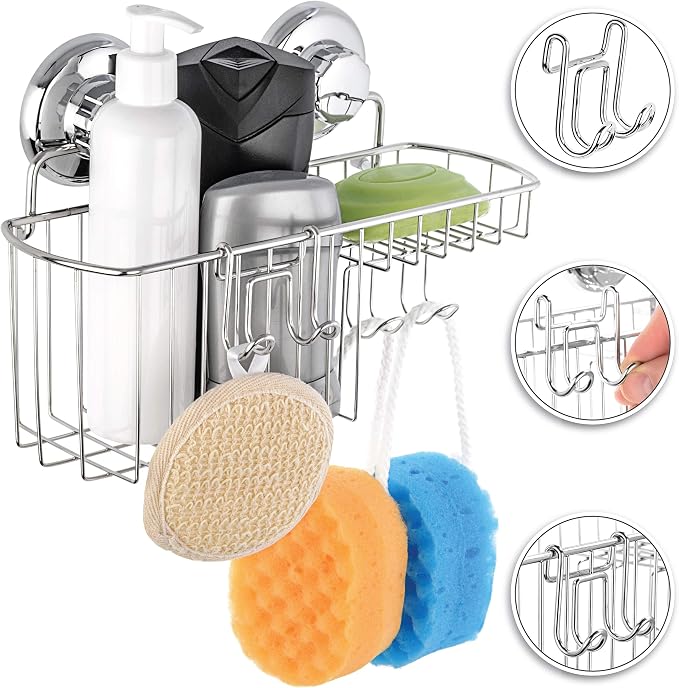 HASKO Shower Caddy Suction Cup, Shower Shelf - Image 2