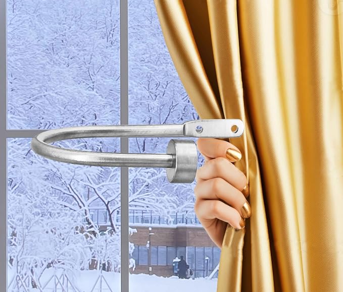 Quality Curtain Holdbacks, Solid Steel Curtain Holdback - Image 6