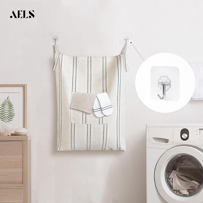 AELS Farmhouse Hanging Laundry Hamper - Image 7