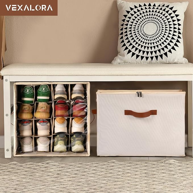 Shoe Organizer for Closet, 3 Pack Shoe Storage Bins - Image 8