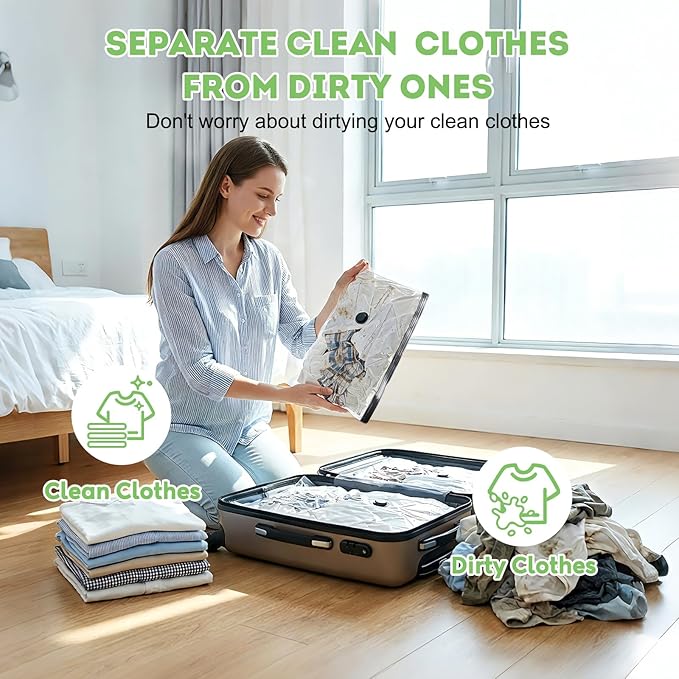 12 Pack Vacuum Seal Bags for Clothing Travel - Image 7