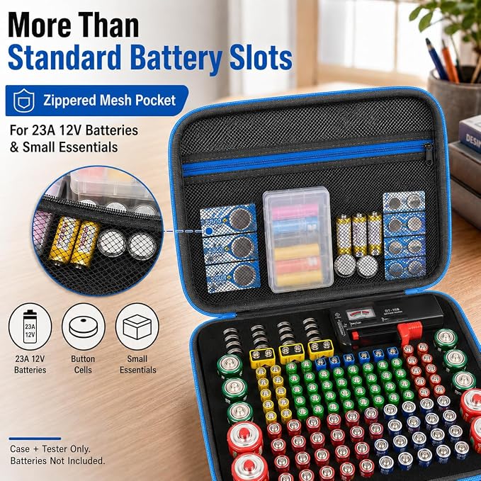 136+ Battery Organizer Storage Case - Image 8