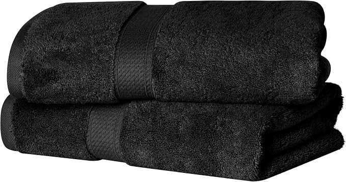 SUPERIOR Egyptian Cotton Plush & Absorbent, Bath Towel Set of 2, Soft Luxury by SUPERIOR