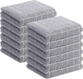 Homaxy 100% Cotton Terry Kitchen Towels, 12 Pack, Light Grey by Homaxy