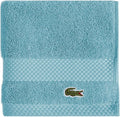 Lacoste Heritage 100% Supima Cotton Wash Cloth 13" x 13", Celestial | Highly by Unknown
