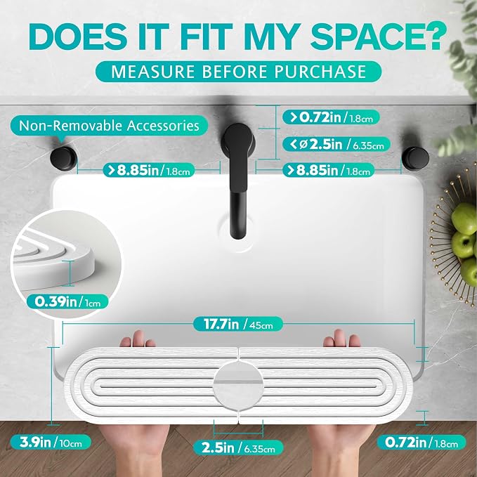 Stone Faucet Mat for Kitchen Sink – Diatomite Fast-Drying Stone Tray, Faucet - Image 2