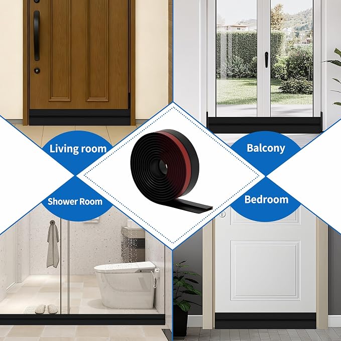 4 Pack Door Draft Stopper Sheets, Door Sweep - Image 5
