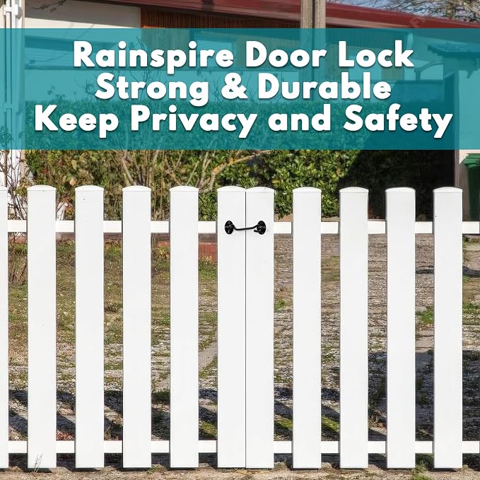 Privacy Hook and Eye Latch for Barn Door, Stainless Steel Gate Latch Barn Door - Image 7