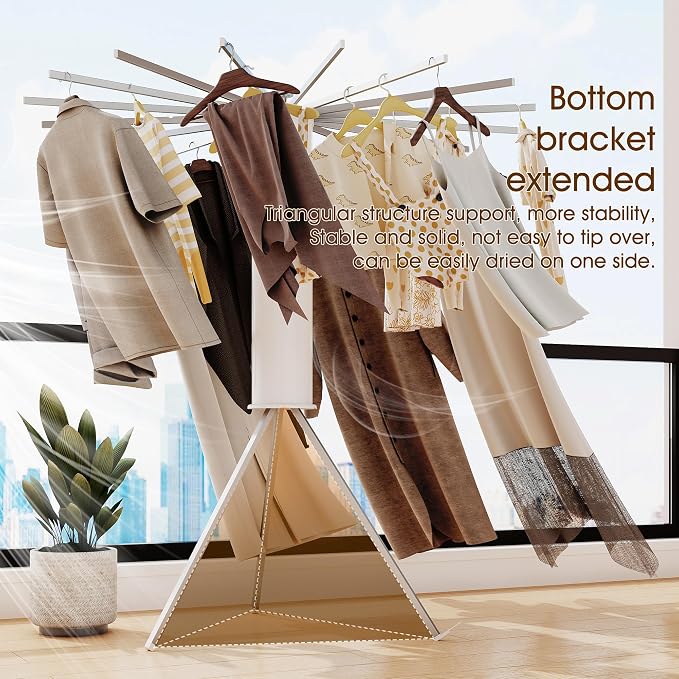 BOQORAD Tripod Clothes Drying Rack, Drying Rack Clothing Foldable, Standing Dry - Image 5