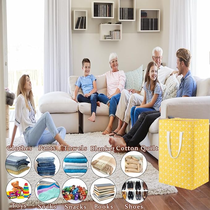 Waterproof Laundry Hamper Collapsible Laundry Basket Extended Cotton Handle - Image 5