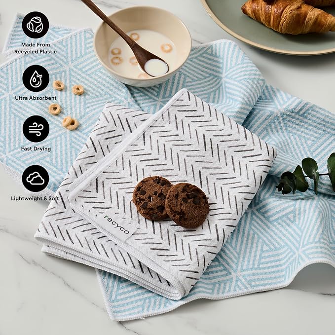 RECYCO Waffle Kitchen Towel Set of 2 - Image 2