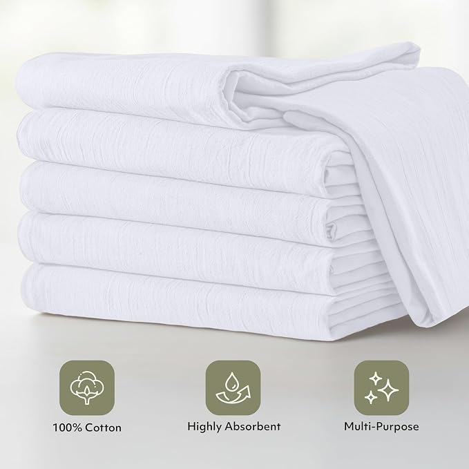Utopia Kitchen White Flour Sack Towels 100% Cotton | Tea Towels - Image 4