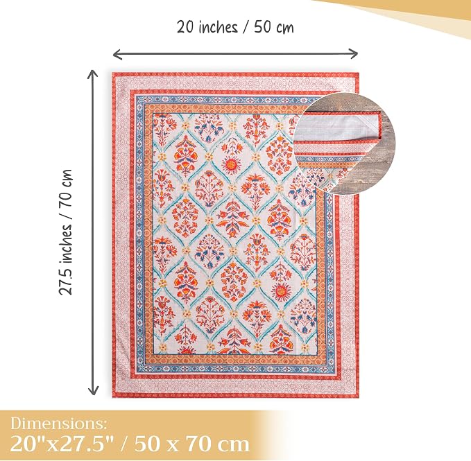 Maison d' Hermine Kitchen Towels Set of 3 Reusable 100% Cotton 27.50" x 20" - Image 4