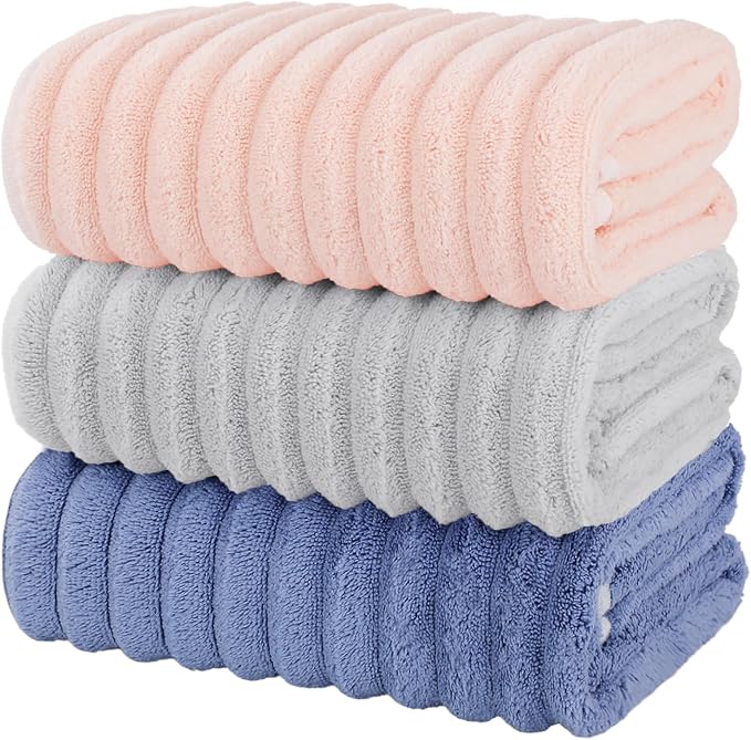 Luxury 3-Piece Quick-Dry Bath Towel Set – Ultra Soft Microfiber Towels | Hand - Image 2