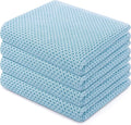 Homaxy 100% Cotton Waffle Weave Kitchen Dish Towels 4-Pack, Sky Blue | 13 x 28 by Homaxy