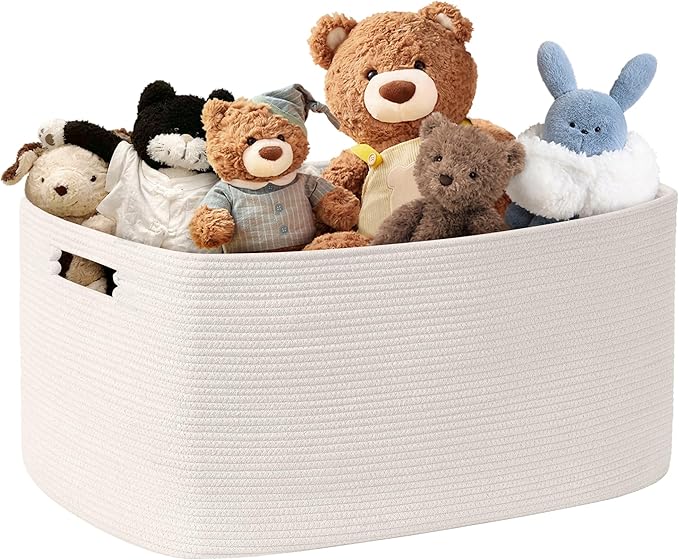 72L Large Woven Laundry Basket Hamper by SunNewt
