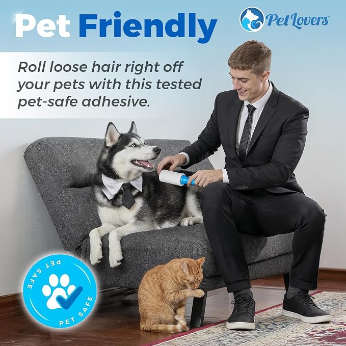 PetLovers Extra Sticky Lint Roller Ultimate Value Set 400 Sheets - Image 7
