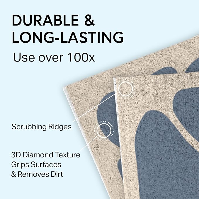 Swedish Wholesale Dishcloths Reusable 8" x 7" Sponge Cloths, Bulk 10 Pack of - Image 7