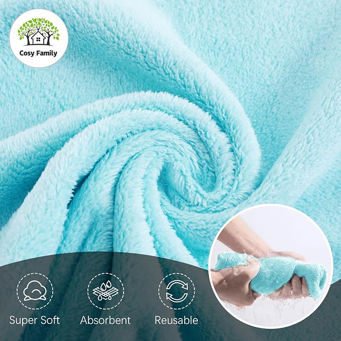 Cosy Family 24 Pack Soft Washcloths Set - Image 7