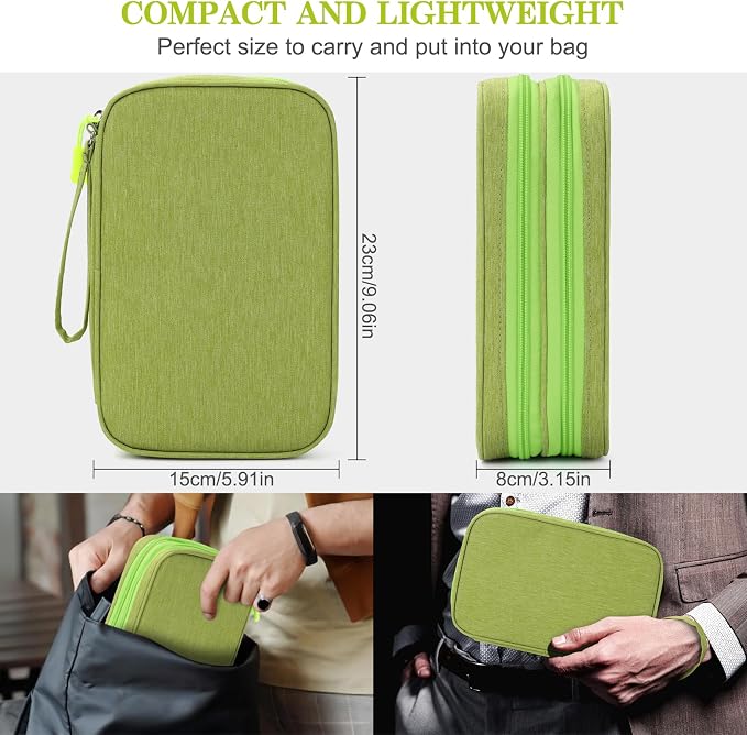 FYY Electronic Organizer, Travel Tech Pouch Bag, Waterproof, Double Layers - Image 2