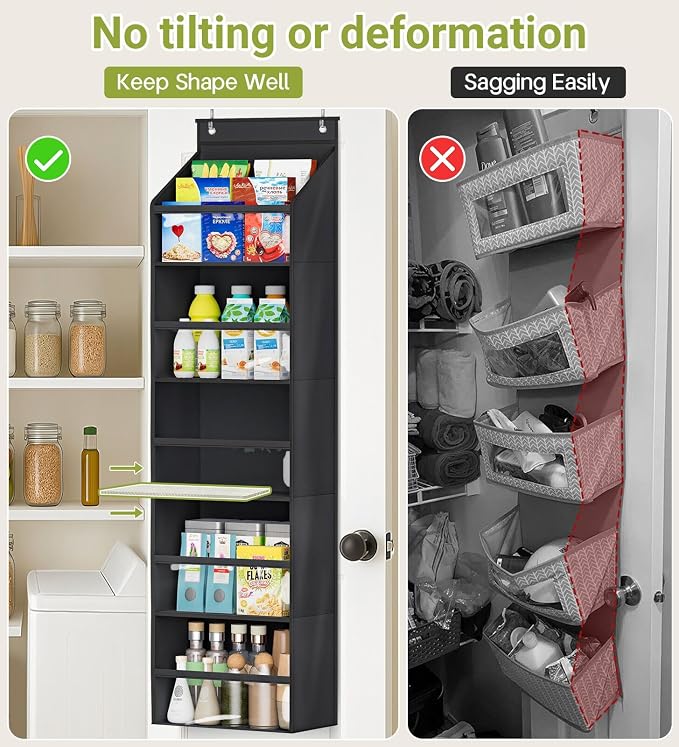 AOODA 2 Pack Over the Door Organizer, Large Capacity Closet Door Hanging - Image 3