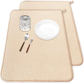 2 Pcs XXL Dish Drying Mats, Absorbent Microfiber Drainer Mat, Large Size 24×17" by Meirrnyyu