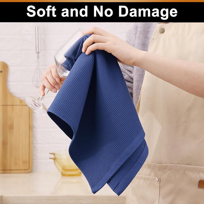 Homaxy 100% Cotton Waffle Weave Kitchen Towels, 12 Pack - Image 5