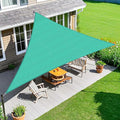 Amagenix Sun Shade Sail 28'X28'X28' Curved Edge Outdoor Shade Canopy Turquoise Breathable 95% UV Block Shade Cloth for Patio Garden Backyard (We Make Custom Size)