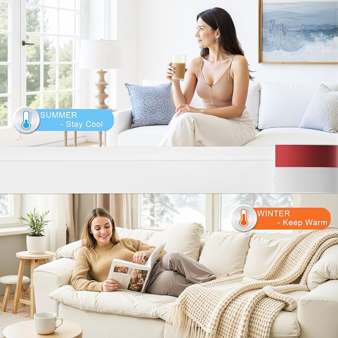 SYIPO 2 Pack Under Door Draft Stopper, Save Energy & Easy Instal Sound Proof - Image 4