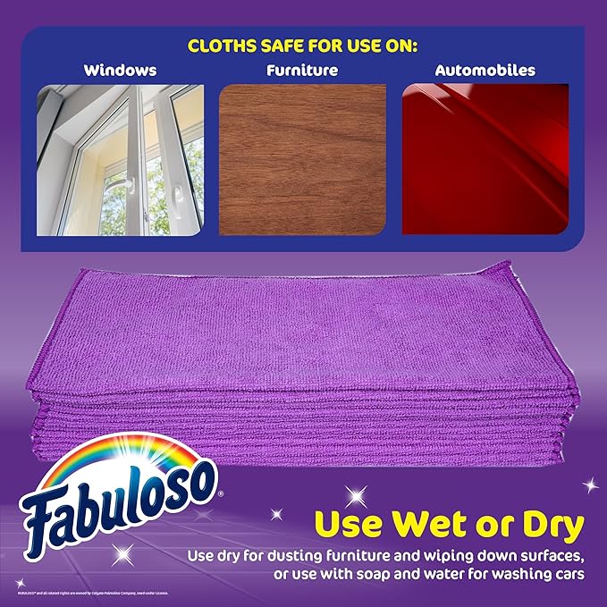 Fabuloso Microfiber Cleaning Cloths, 13x13 in - Image 6