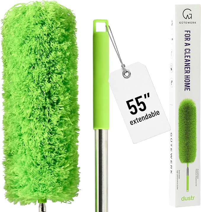 GÜTEWERK Extendable Microfiber Duster, 55 Inch by G%C3%9CTEWERK