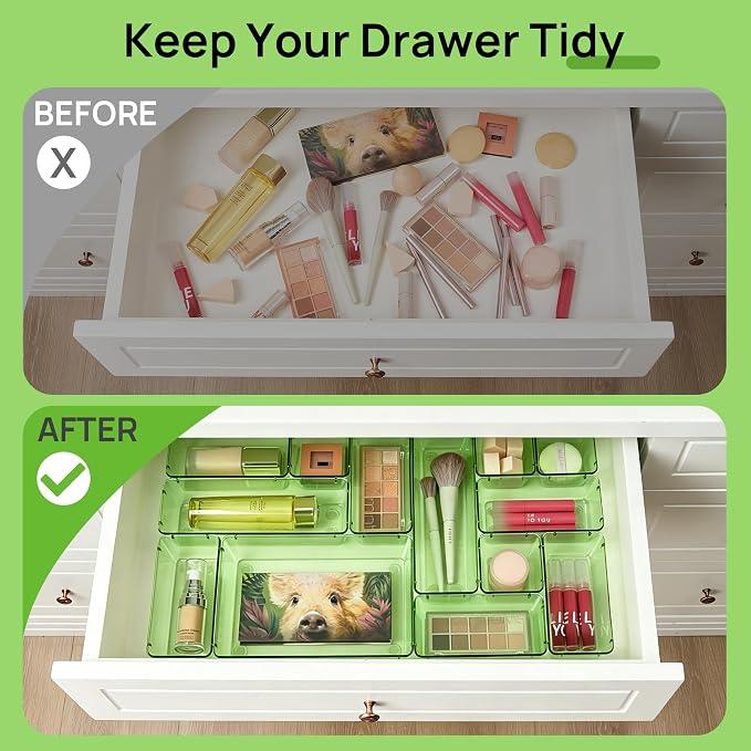 Vtopmart 25 Pack Plastic Drawer Organizers - Image 3