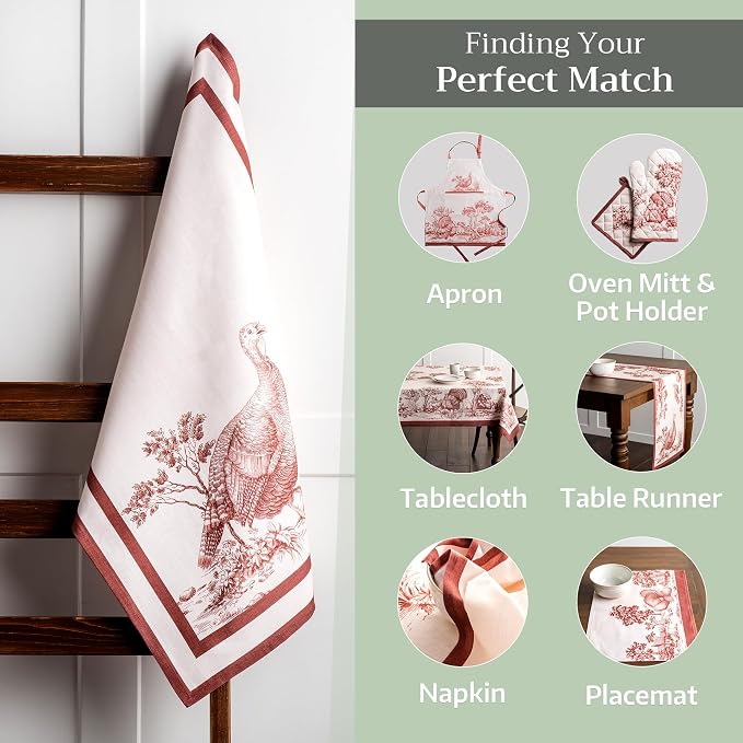 Maison d' Hermine Kitchen Towels Set of 3 Reusable 100% Cotton 27.50" x 20" - Image 6
