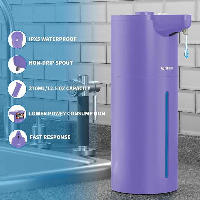 Automatic Soap Dispenser Touchless, Hands-Free, Long Battery Life, Compatible - Image 4