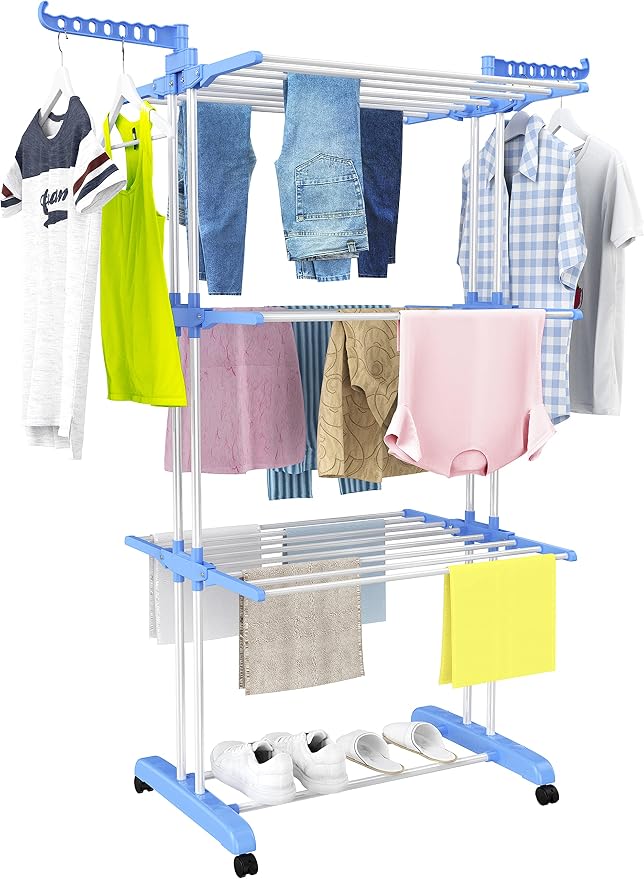 HOMIDEC Clothes Drying Rack, 4-Tier Foldable Drying Rack Clothing | Foldable by DecorateYourHome
