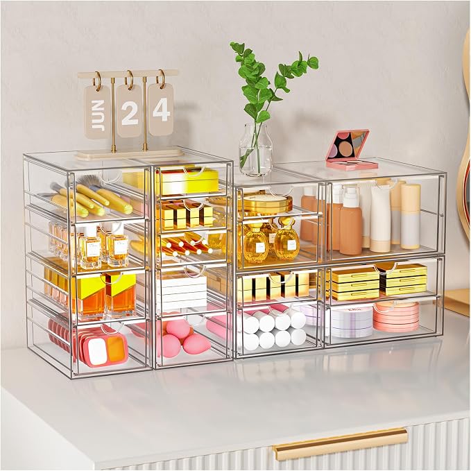 Stackable Storage Drawers, Acrylic Organizers, 7 Drawers | Makeup Organizer - Image 6