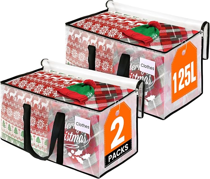 RoomHacks Moving Bags, Heavy Duty Large Storage Bags, 2 Pack, Foldable Storage by RoomHacks