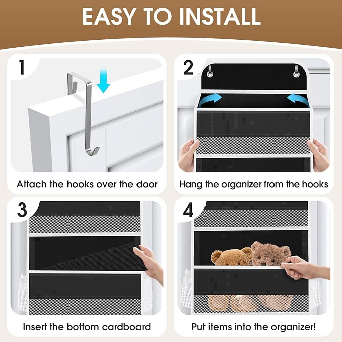 2 Pcs Over The Door Organizer Large Capacity Hanging Storage Room Organizer - Image 3