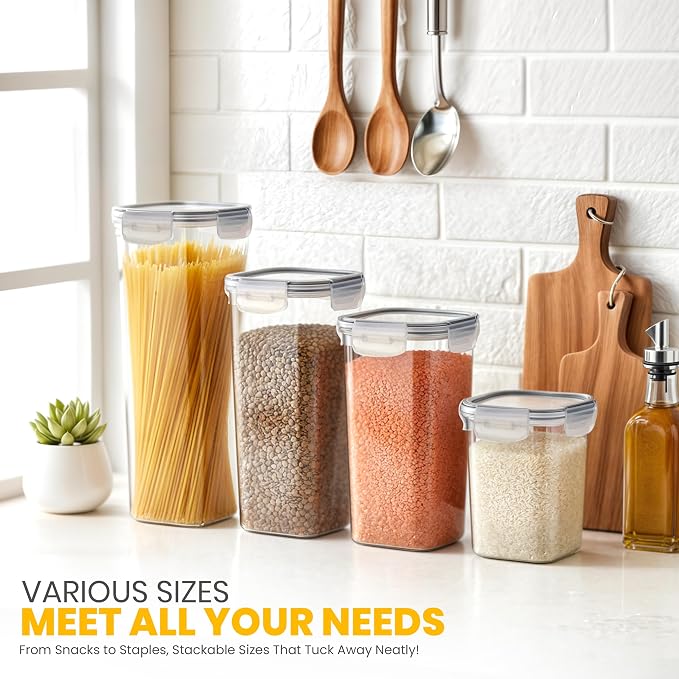 KICHLY Plastic Airtight Food Storage Containers Sets - Image 7